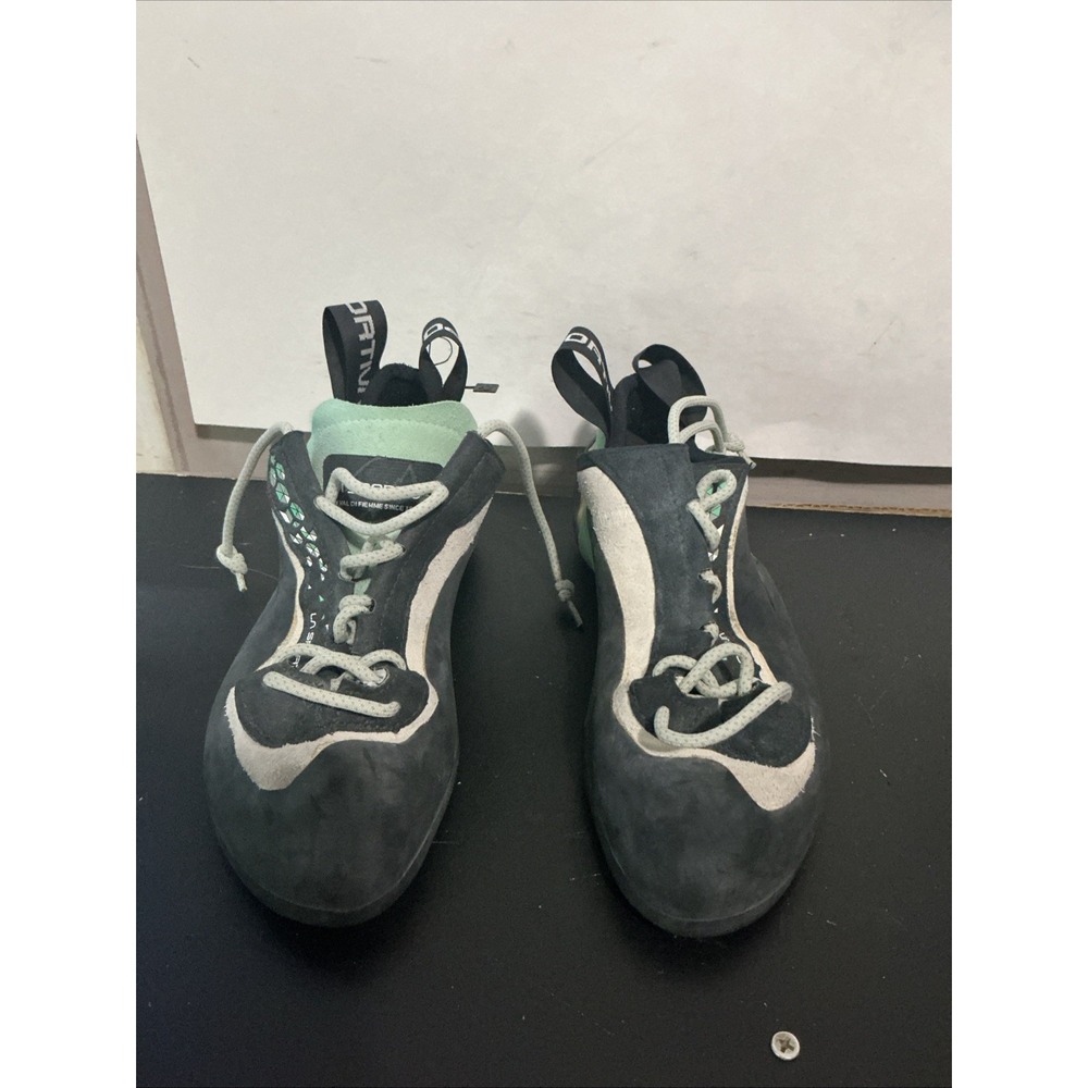 La Sportiva Miura Womens Climbing Shoes Black Green Size EU 36 US 5.5